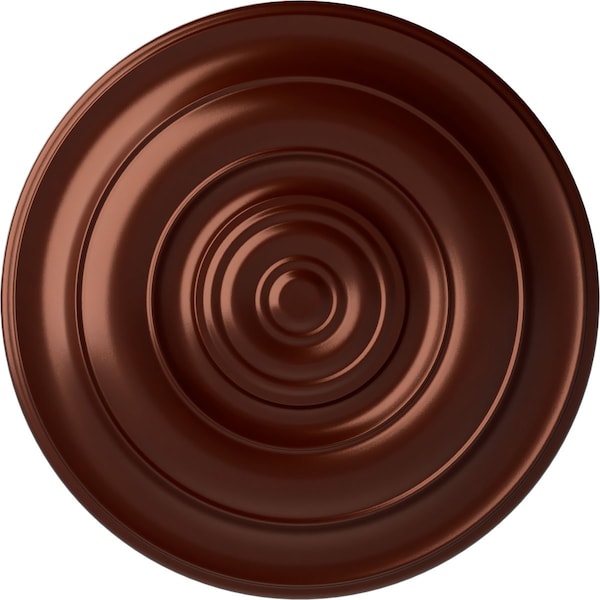 Ekena Millwork Niobe Ceiling Medallion (Fits Canopies up to 8 5/8"), Hand-Painted Antique Copper, 18"OD x 1 1/2"P CM18NIACS - main
